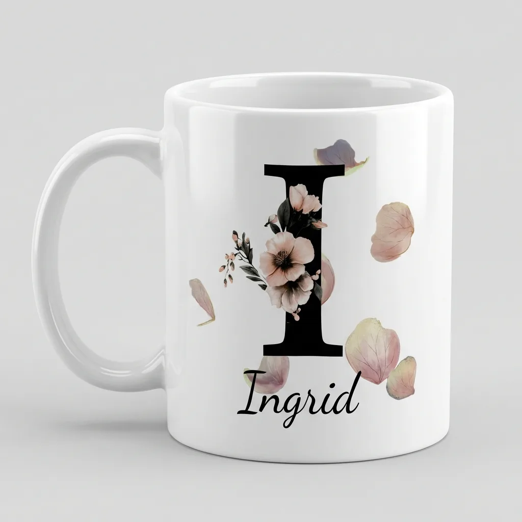 Personalisierte Namenstasse – Buchstabe I — Tasse 330 ml