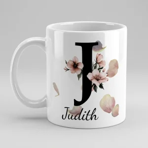 Personalisierte Namenstasse – Buchstabe J — Tasse 330 ml