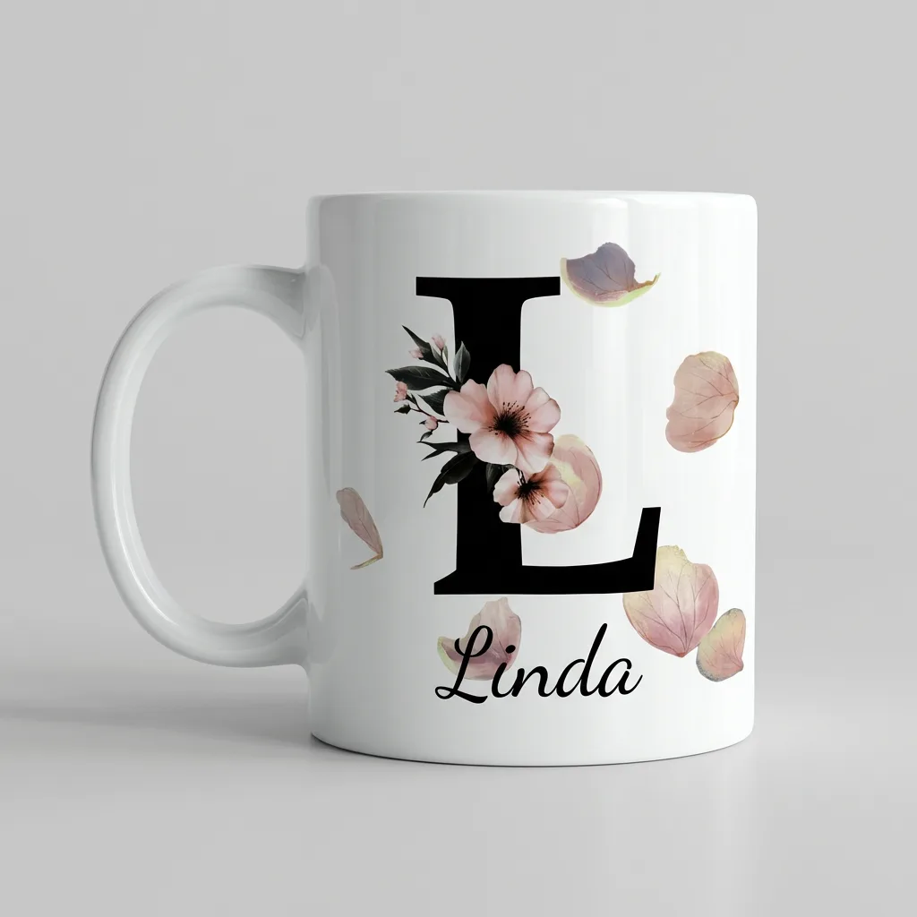 Personalisierte Namenstasse – Buchstabe L — Tasse 330 ml