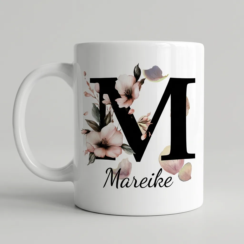 Personalisierte Namenstasse – Buchstabe M — Tasse 330 ml