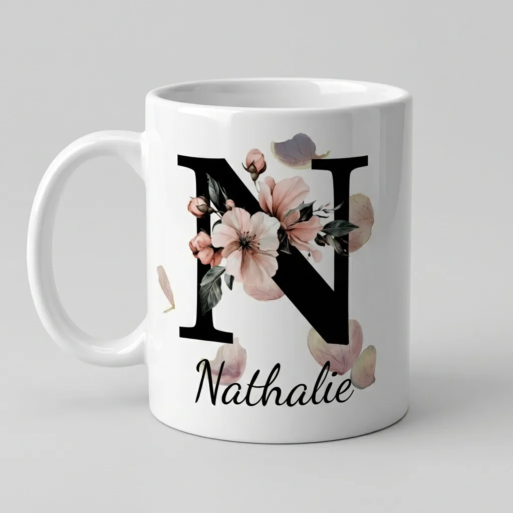 Personalisierte Namenstasse – Buchstabe N — Tasse 330 ml