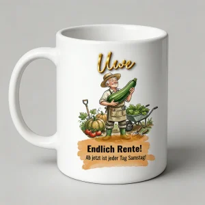 Ruhestand Tasse – Endlich Rente! Jeder Tag Samstag (Garten) — Tasse 330 ml