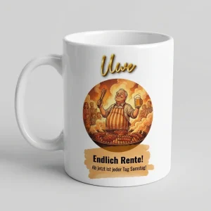 Ruhestand Tasse – Endlich Rente! Jeder Tag Samstag (Grillen) — Tasse 330 ml