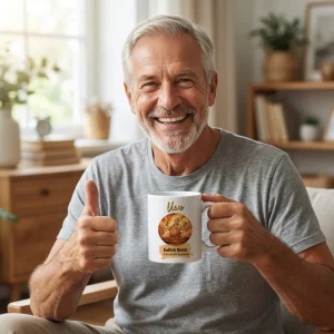 Ruhestand Tasse – Endlich Rente! Jeder Tag Samstag (Grillen) — Henkel rechts