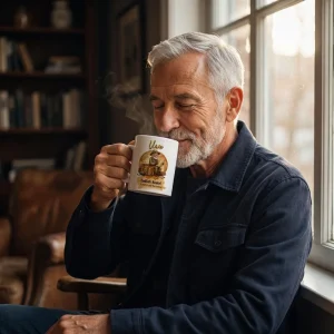 Ruhestand Tasse – Endlich Rente! Jeder Tag Samstag (Weltreise) — Henkel rechts