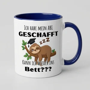 Abi geschafft – Faultier am Ast — Tasse 330 ml