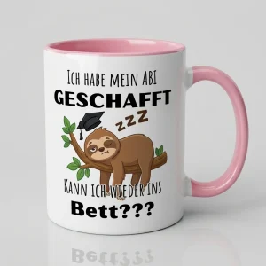 Abi geschafft – Faultier am Ast — Henkel rechts