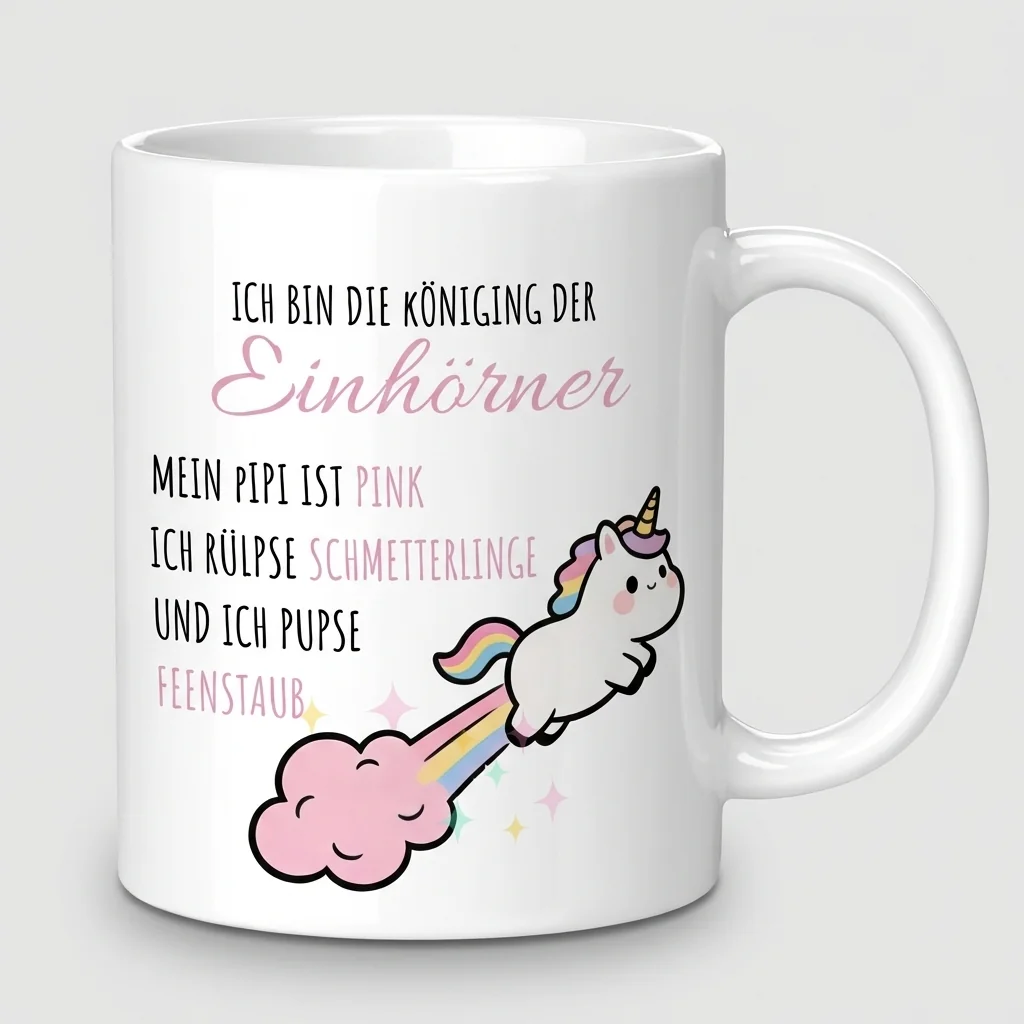 Einhörner pupsen Glitzer — Tasse 330 ml