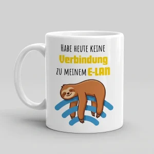 E-LAN Verbindung – Faultier — Tasse 330 ml