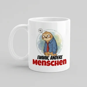 Ich hasse Menschen – Einhorn — Tasse 330 ml