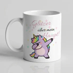 Einhorn – Glitzer in meinen Adern — Tasse 330 ml
