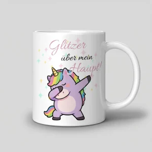 Einhorn – Glitzer in meinen Adern — Henkel rechts