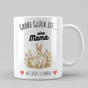 Gebe das Glück an meine Mama – Hase — Henkel rechts
