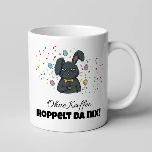 Ohne Kaffee hoppelt hier nix – Vampir — Henkel rechts