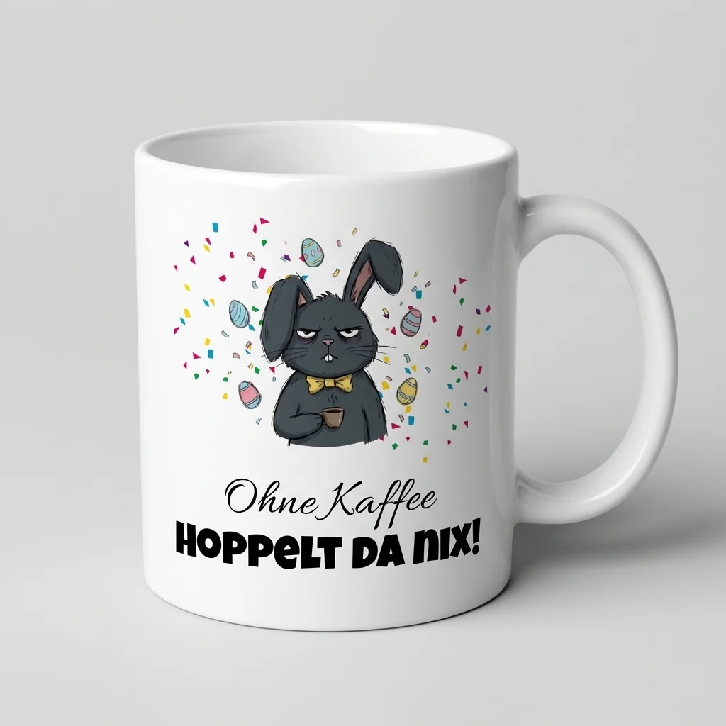 Ohne Kaffee hoppelt hier nix – Vampir — Henkel rechts