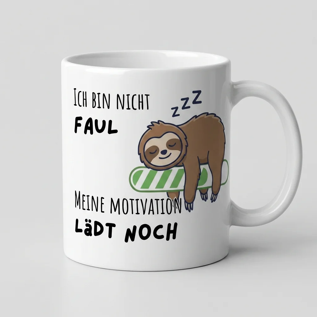 Ich bin nicht faul – Motivation lädt noch — Henkel rechts