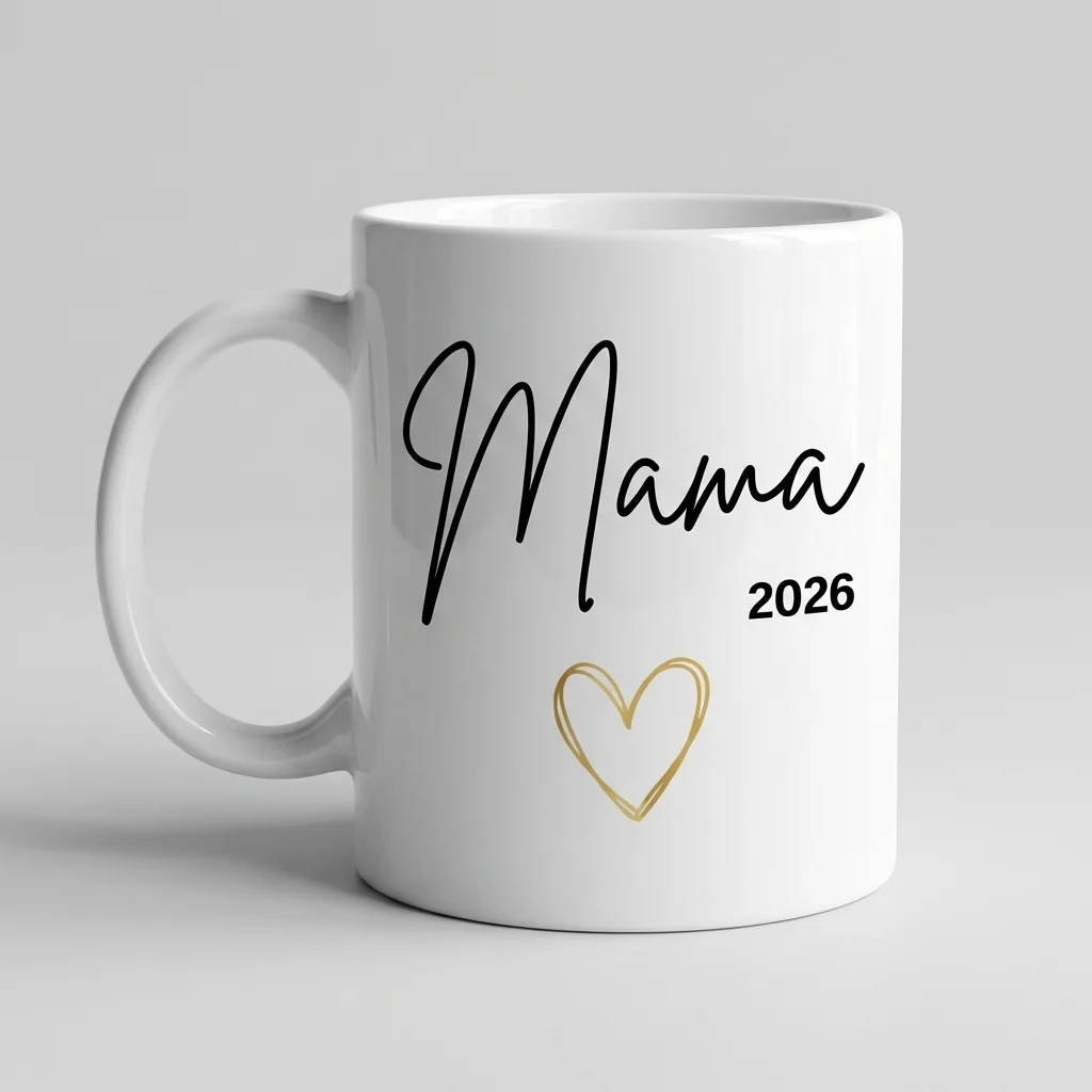 Mama 2026 – mit Herz — Tasse 330 ml