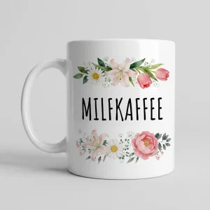 MILF – Milchkaffee – Rosen — Tasse 330 ml