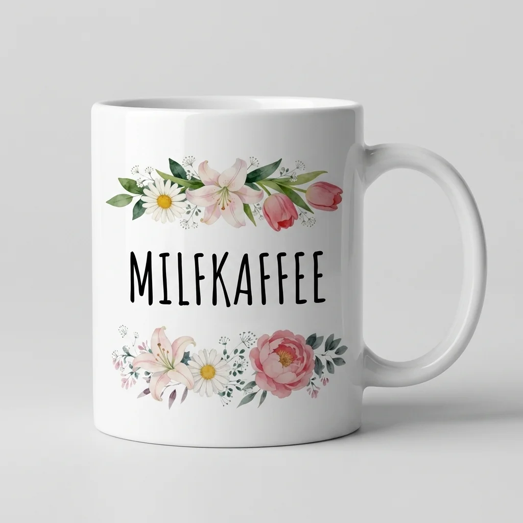 MILF – Milchkaffee – Rosen — Henkel rechts