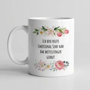 Der Mittelfinger-Gruß – Rosen — Tasse 330 ml