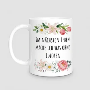 Finde andere Menschen anstrengend – Eule — Tasse 330 ml