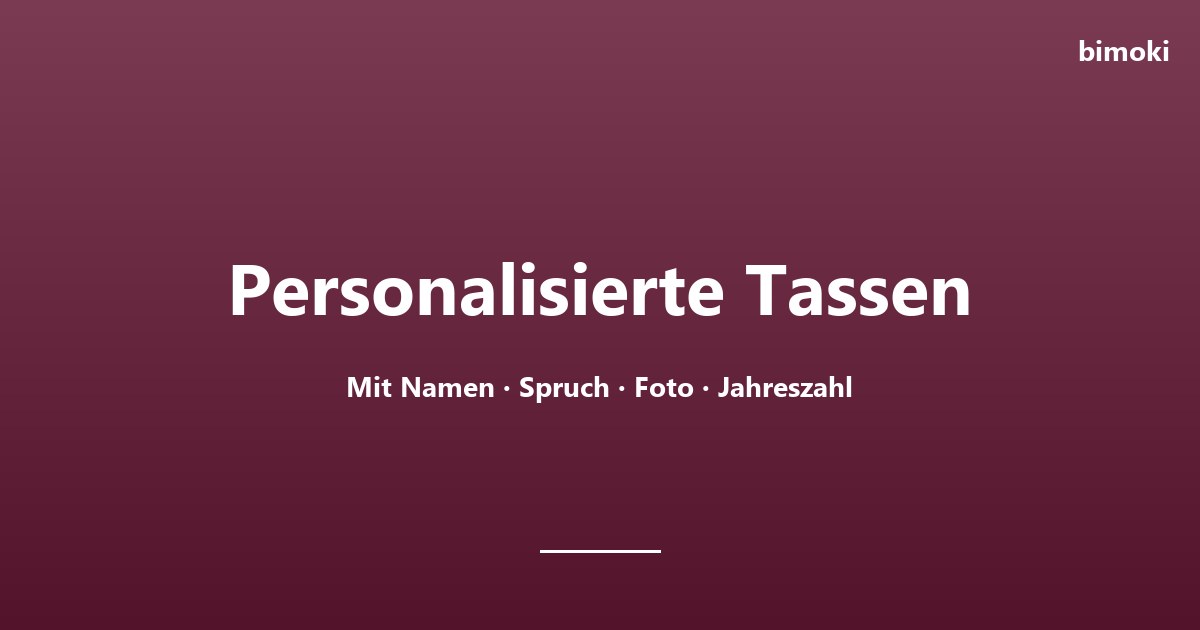 Bimoki personalisierte tassen hub — personalisierte Tassen Hub