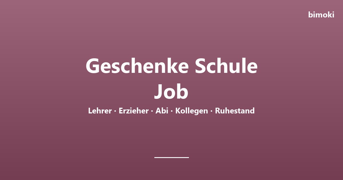 Bimoki geschenke schule job — personalisierte Tassen Hub