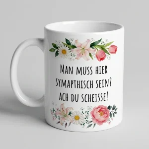 Sympathisch wie ein Tritt in die Kniekehle — Tasse 330 ml