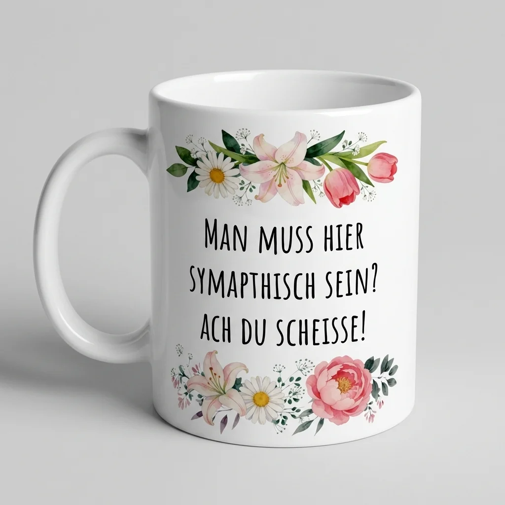 Sympathisch wie ein Tritt in die Kniekehle — Tasse 330 ml