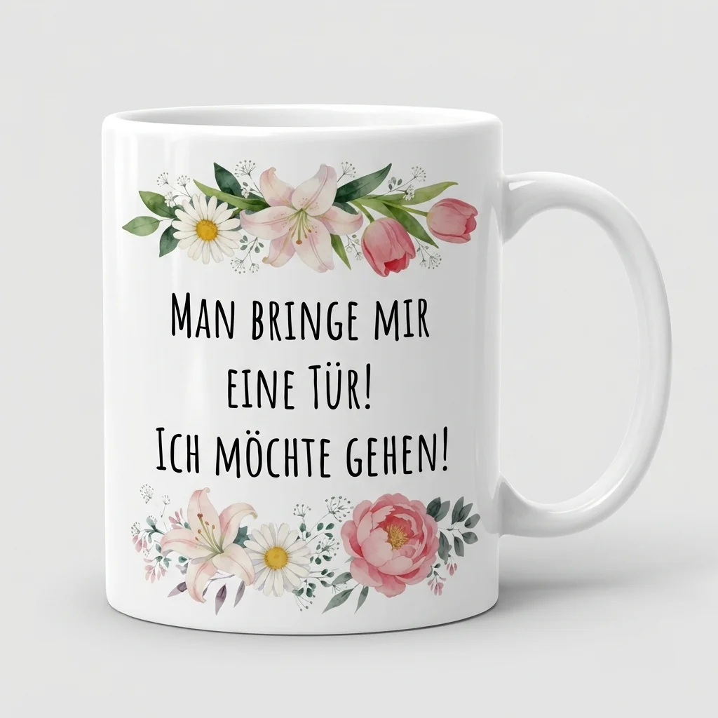 Man bringe mir eine Tür, durch die ich gehen kann – Rosen — Tasse 330 ml