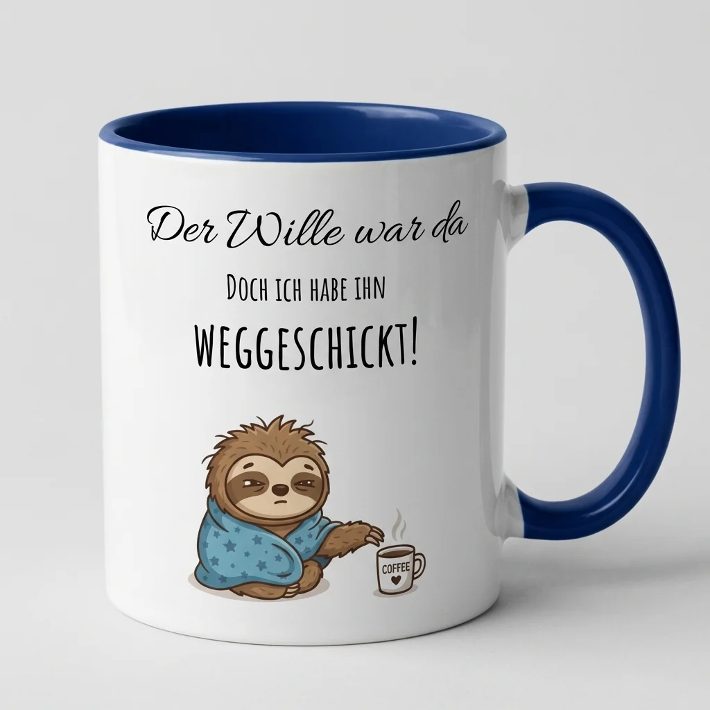 Der Wille war da, sie haben mich weggeschickt – Faultier — Henkel rechts