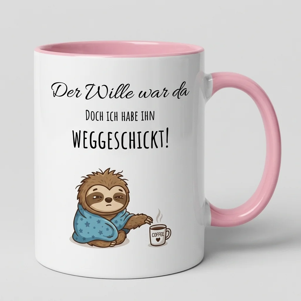 Der Wille war da, sie haben mich weggeschickt – Faultier — Henkel links