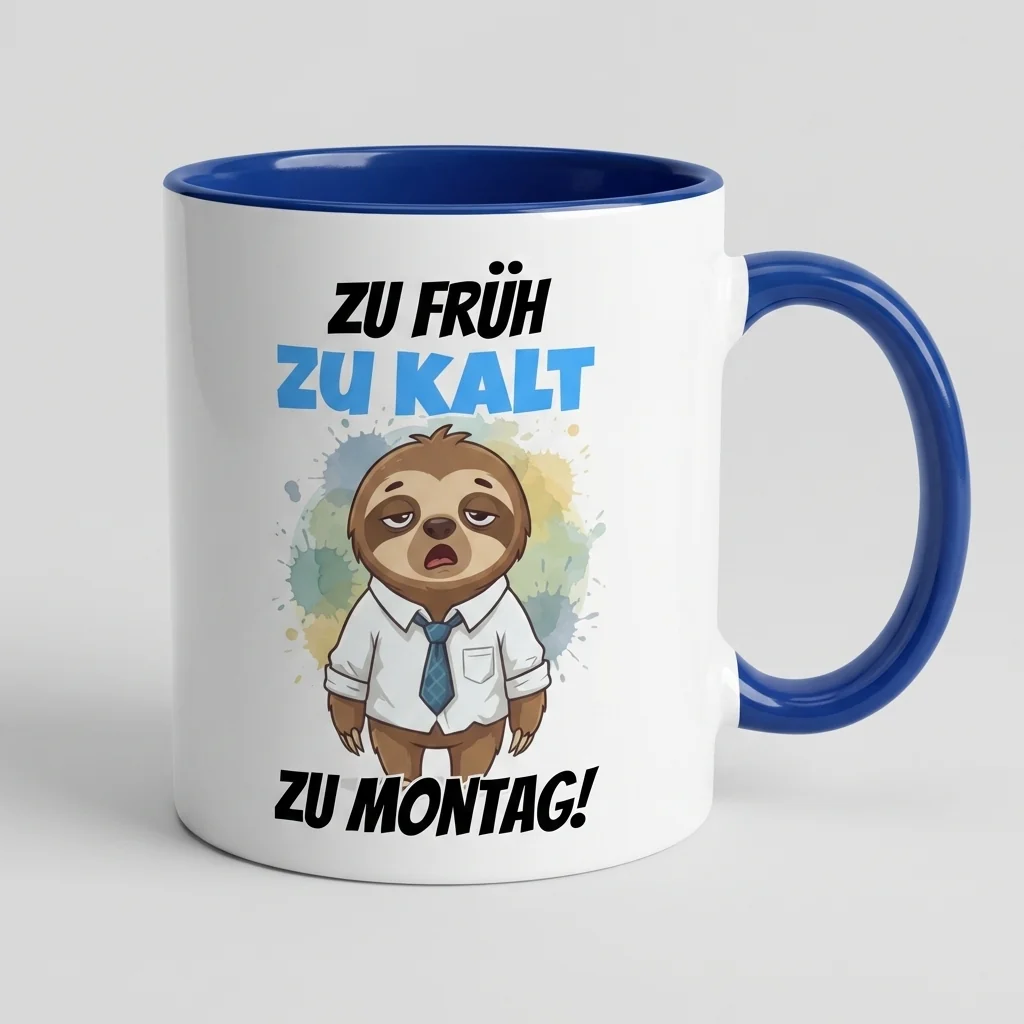 Zu früh, zu kalt, zu Montag – Faultier — Henkel rechts